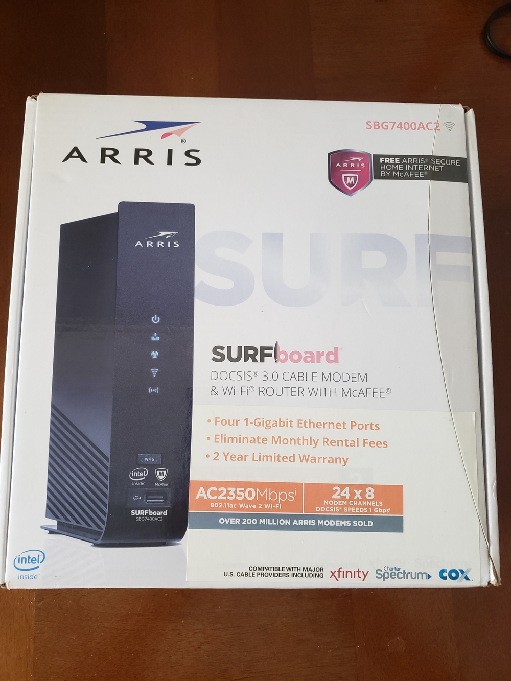 SURFboard AC2350 Cable Modem Wi‑Fi Router - Black